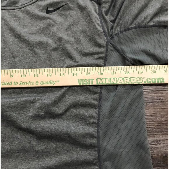 Nike Pro Combat Mens Large Gray Short Sleeve Fitted Athletic Tee T Shirt - Picture 4 of 5